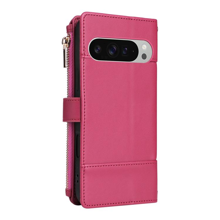 For Google Pixel 10 Pro XL Crossbody Strap RFID Blocking Zipper Wallet Leather Phone Case