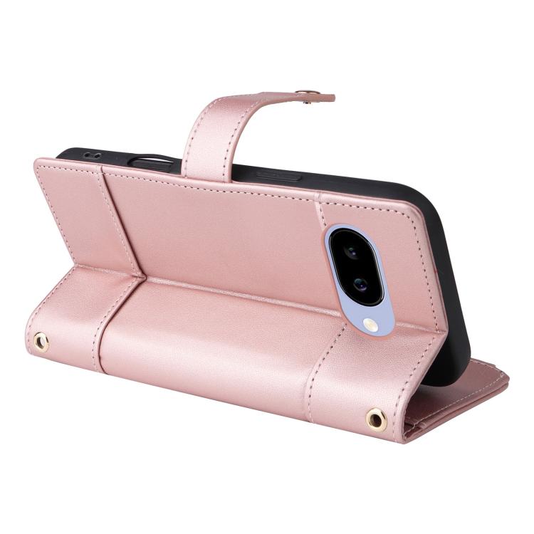 For Google Pixel 9a Crossbody Strap RFID Blocking Zipper Wallet Leather Phone Case