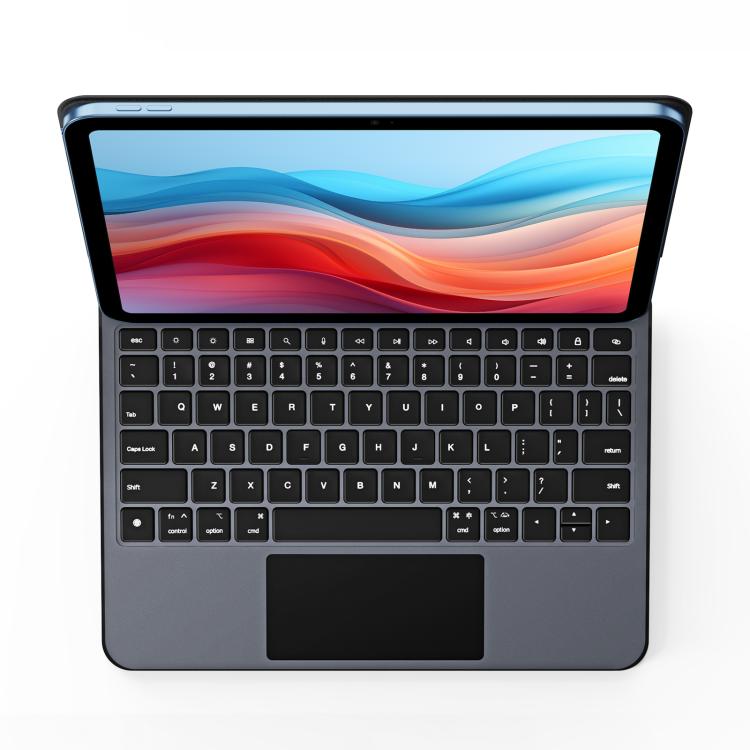 For iPad 2025 / 2022 DUX DUCIS MK Pro Series Floating Magnetic Keyboard Tablet Leather Case - Black