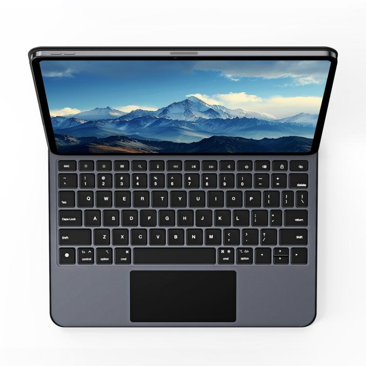 For iPad Air 11 2025 / iPad Pro 11 2022 DUX DUCIS MK Pro Series Floating Magnetic Keyboard Tablet Leather Case - Black