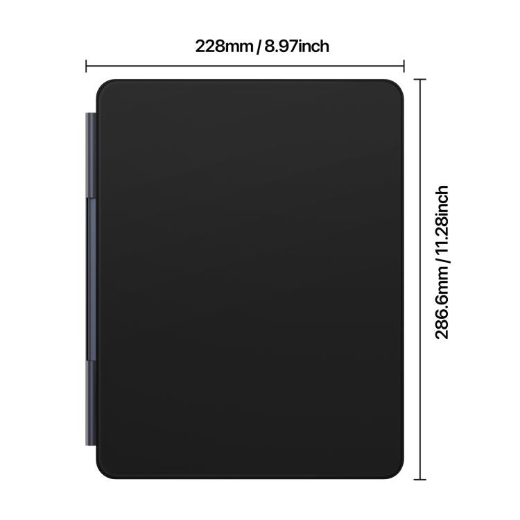 For iPad Air 13 2025 / iPad Pro 12.9 2022 DUX DUCIS MK Pro Series Floating Magnetic Keyboard Tablet Leather Case - Black