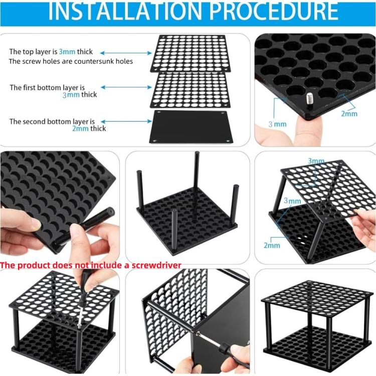YX163 96-Hole Acrylic Paint Brush Pencils Stand