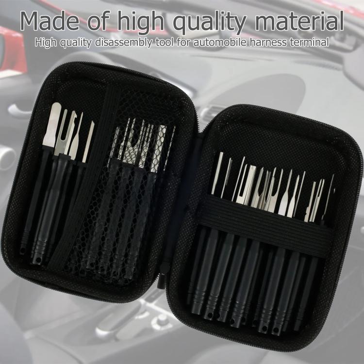 30pcs / Set Car Wire Harness Terminal Pin Removal Tool - Black Long Handle