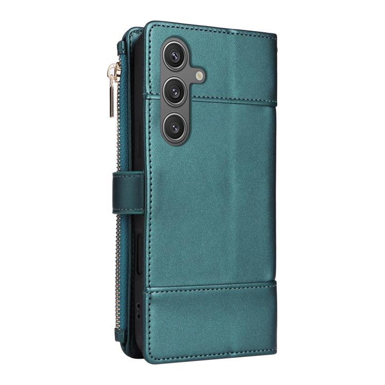 For Samsung Galaxy S24 / S25 5G Crossbody Strap RFID Blocking Zipper Wallet Leather Phone Case