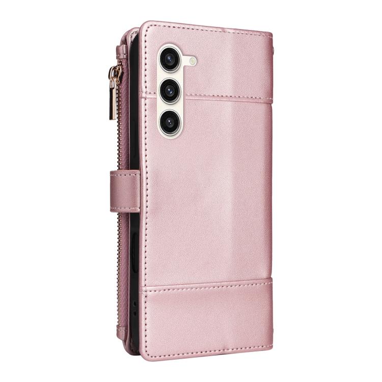 For Samsung Galaxy S23+ 5G Crossbody Strap RFID Blocking Zipper Wallet Leather Phone Case