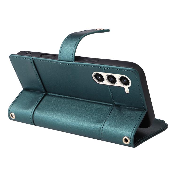 For Samsung Galaxy S23+ 5G Crossbody Strap RFID Blocking Zipper Wallet Leather Phone Case