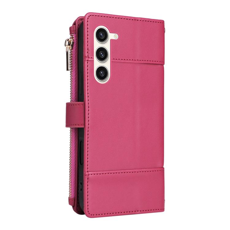 For Samsung Galaxy S23+ 5G Crossbody Strap RFID Blocking Zipper Wallet Leather Phone Case