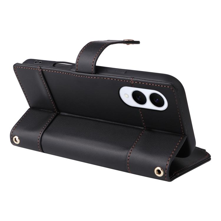For Samsung Galaxy S25 Edge 5G Crossbody Strap RFID Blocking Zipper Wallet Leather Phone Case