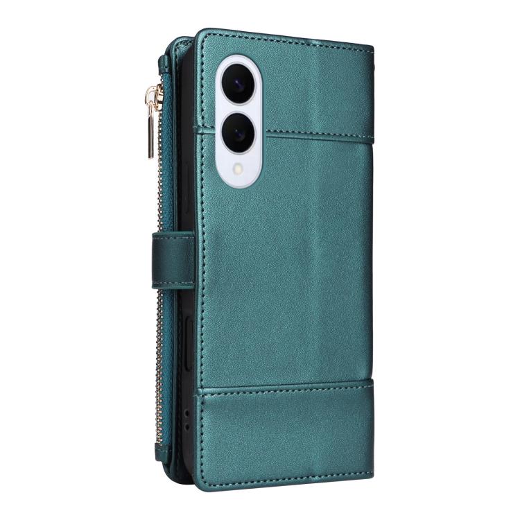 For Samsung Galaxy S25 Edge 5G Crossbody Strap RFID Blocking Zipper Wallet Leather Phone Case