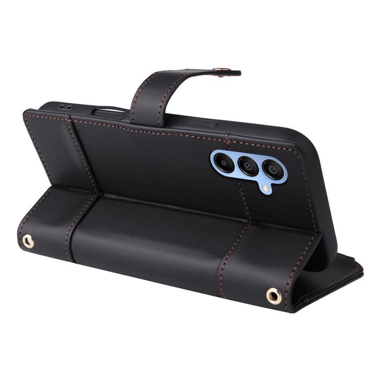 For Samsung Galaxy A16 / 26 Crossbody Strap RFID Blocking Zipper Wallet Leather Phone Case