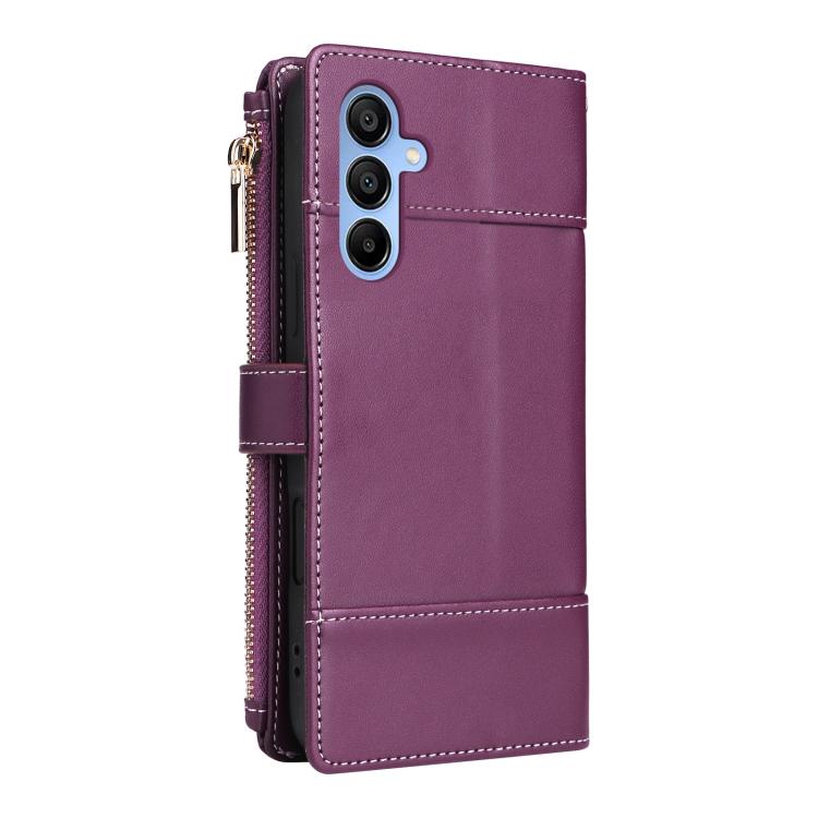 For Samsung Galaxy A16 / 26 Crossbody Strap RFID Blocking Zipper Wallet Leather Phone Case