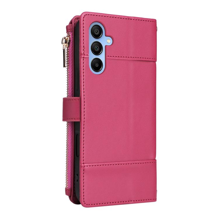 For Samsung Galaxy A16 / 26 Crossbody Strap RFID Blocking Zipper Wallet Leather Phone Case