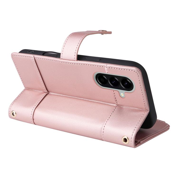 For Samsung Galaxy A36 5G Crossbody Strap RFID Blocking Zipper Wallet Leather Phone Case
