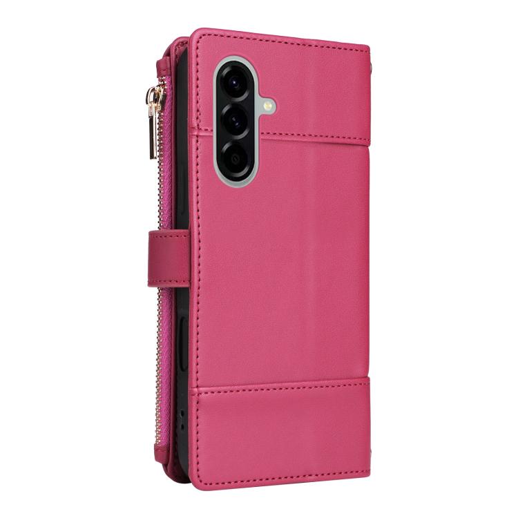 For Samsung Galaxy A36 5G Crossbody Strap RFID Blocking Zipper Wallet Leather Phone Case