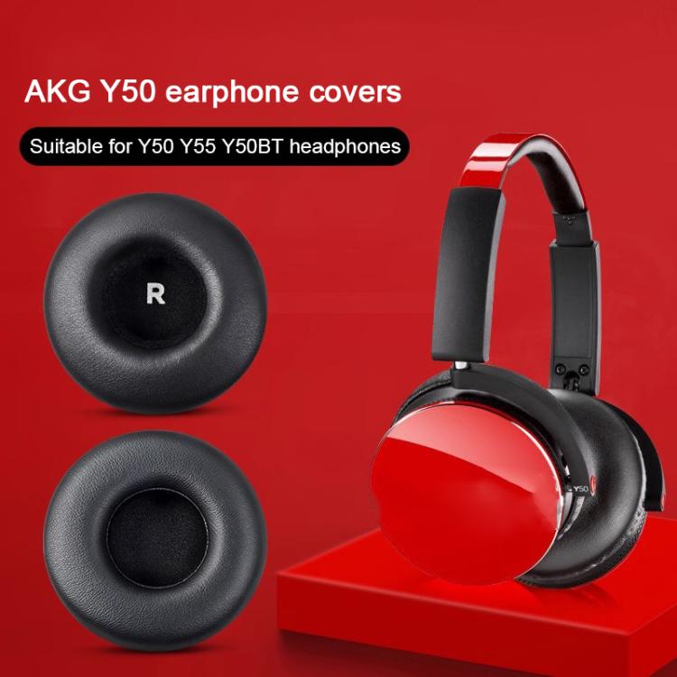 1 Pair Mesh Replacement Earpads For AKG Y50BT / Y55DJ / Y50 / Y55 - Black