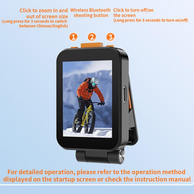 RK-X40G Mini Rear Selfie Screen Sound Version with Clip