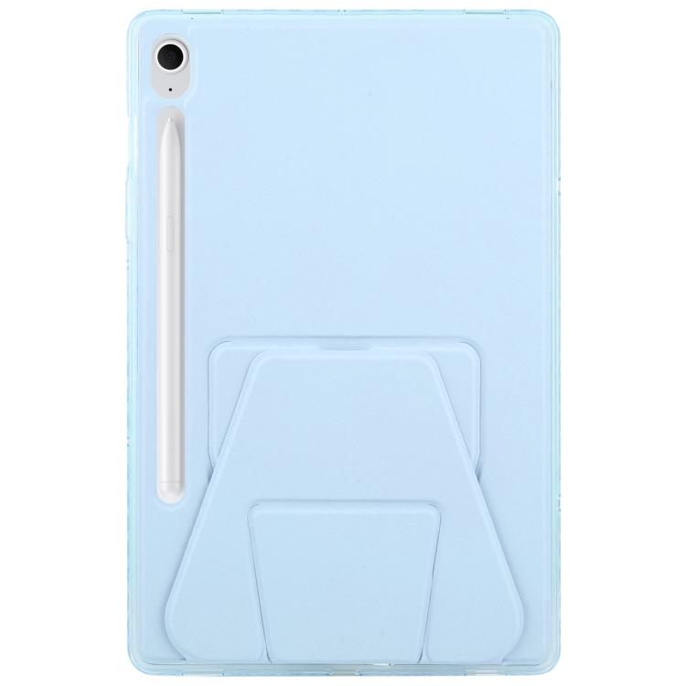 For Samsung Galaxy Tab S10 FE / S9 Folding Magnetic Holder Acrylic Leather Back Tablet Case