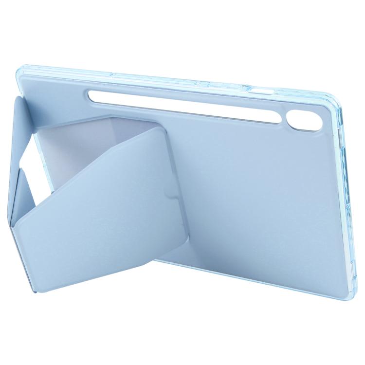 For Samsung Galaxy Tab S10 FE / S9 Folding Magnetic Holder Acrylic Leather Back Tablet Case