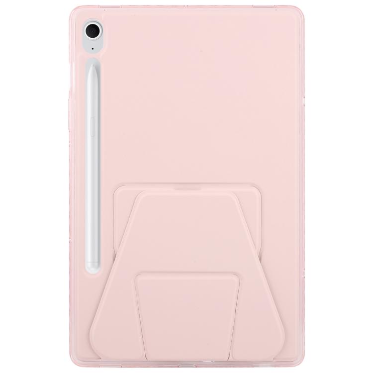 For Samsung Galaxy Tab S10 FE / S9 Folding Magnetic Holder Acrylic Leather Back Tablet Case