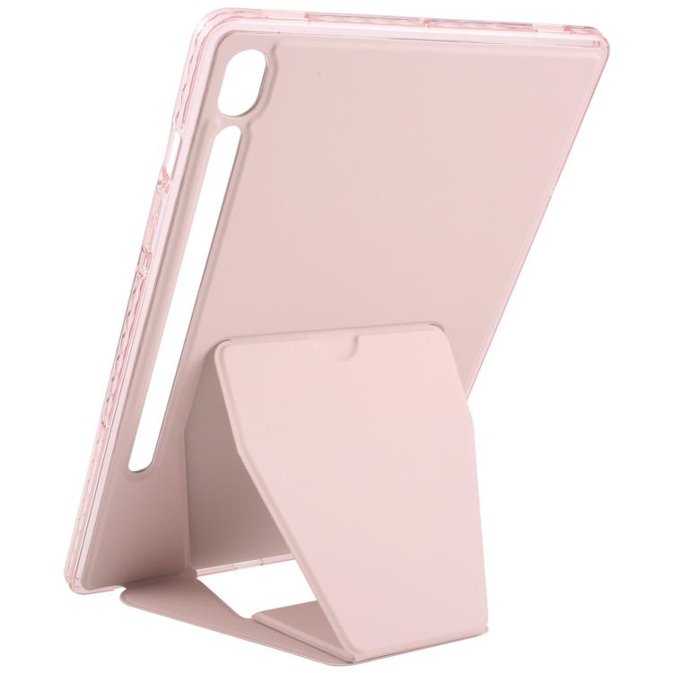 For Samsung Galaxy Tab S10 FE / S9 Folding Magnetic Holder Acrylic Leather Back Tablet Case