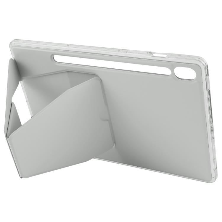 For Samsung Galaxy Tab S10 FE / S9 Folding Magnetic Holder Acrylic Leather Back Tablet Case