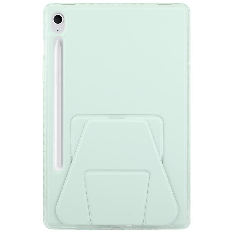 For Samsung Galaxy Tab S10 FE / S9 Folding Magnetic Holder Acrylic Leather Back Tablet Case