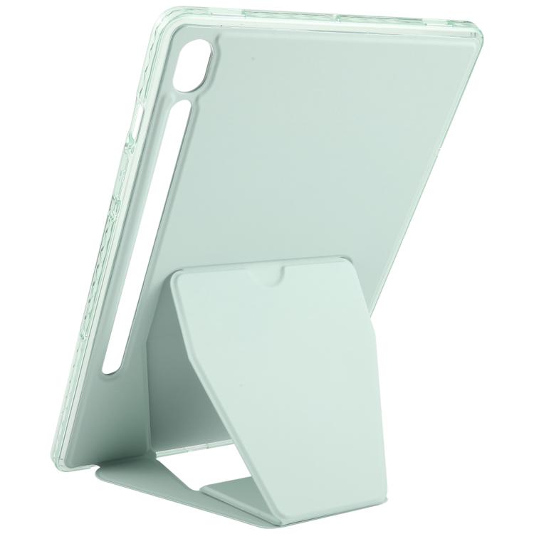 For Samsung Galaxy Tab S10 FE / S9 Folding Magnetic Holder Acrylic Leather Back Tablet Case