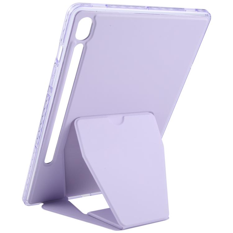 For Samsung Galaxy Tab S10 FE / S9 Folding Magnetic Holder Acrylic Leather Back Tablet Case