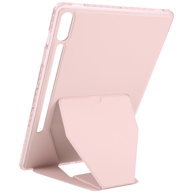 For Samsung Galaxy Tab S10+ / S9+ Folding Magnetic Holder Acrylic Leather Back Tablet Case
