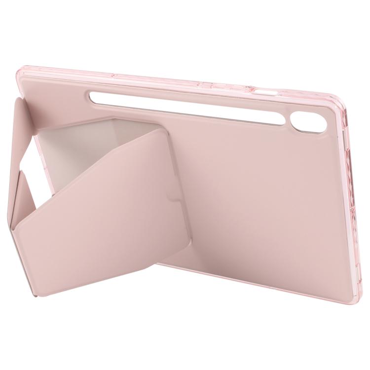 For Samsung Galaxy Tab S10+ / S9+ Folding Magnetic Holder Acrylic Leather Back Tablet Case