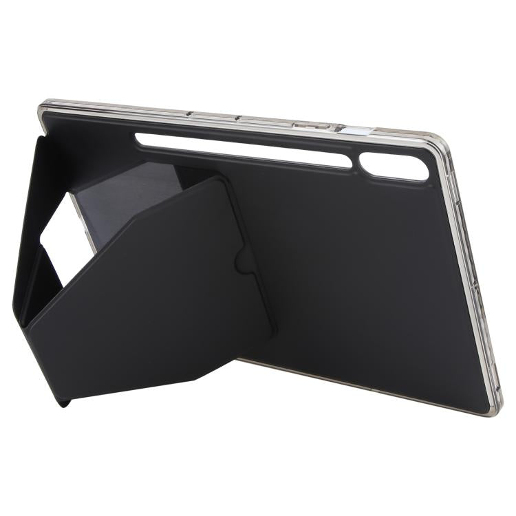 For Samsung Galaxy Tab S10+ / S9+ Folding Magnetic Holder Acrylic Leather Back Tablet Case