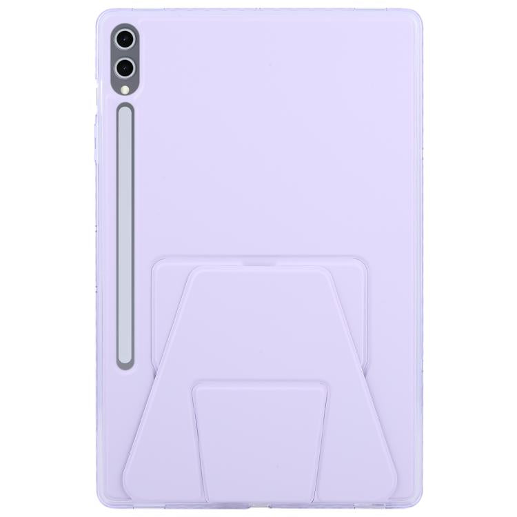 For Samsung Galaxy Tab S10+ / S9+ Folding Magnetic Holder Acrylic Leather Back Tablet Case