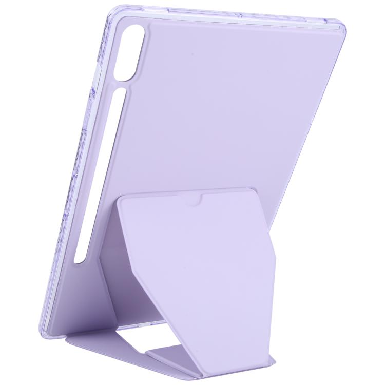 For Samsung Galaxy Tab S10+ / S9+ Folding Magnetic Holder Acrylic Leather Back Tablet Case