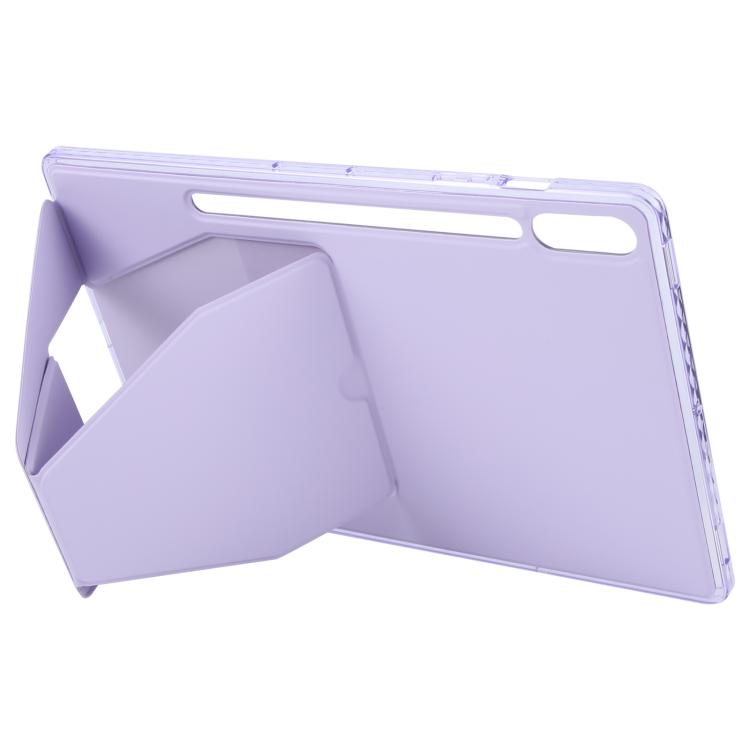 For Samsung Galaxy Tab S10+ / S9+ Folding Magnetic Holder Acrylic Leather Back Tablet Case