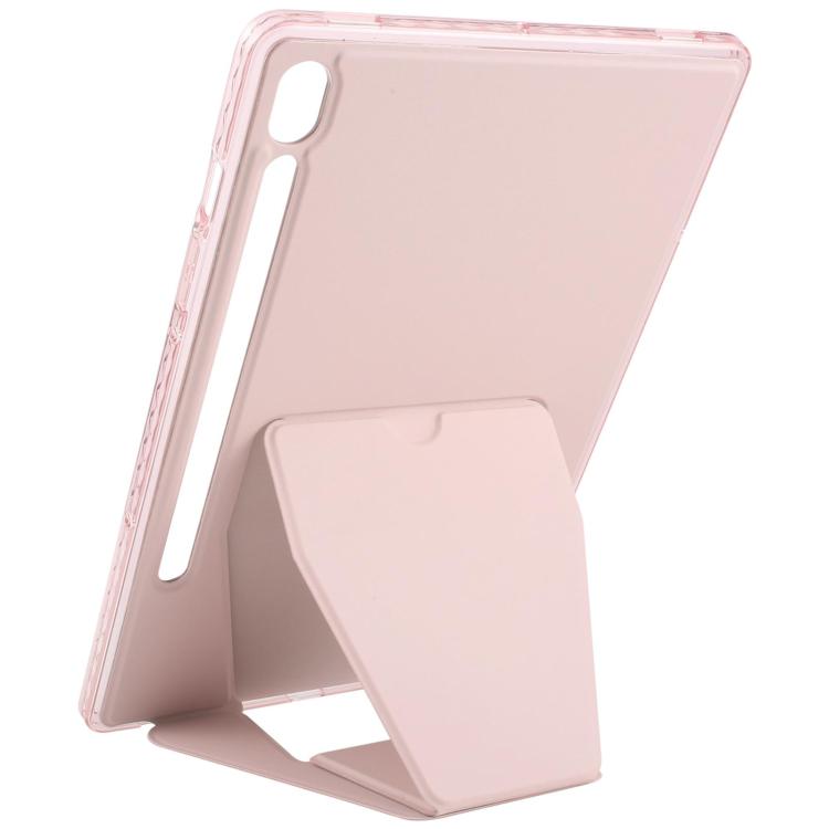 For Samsung Galaxy Tab S11 Folding Magnetic Holder Acrylic Leather Back Tablet Case
