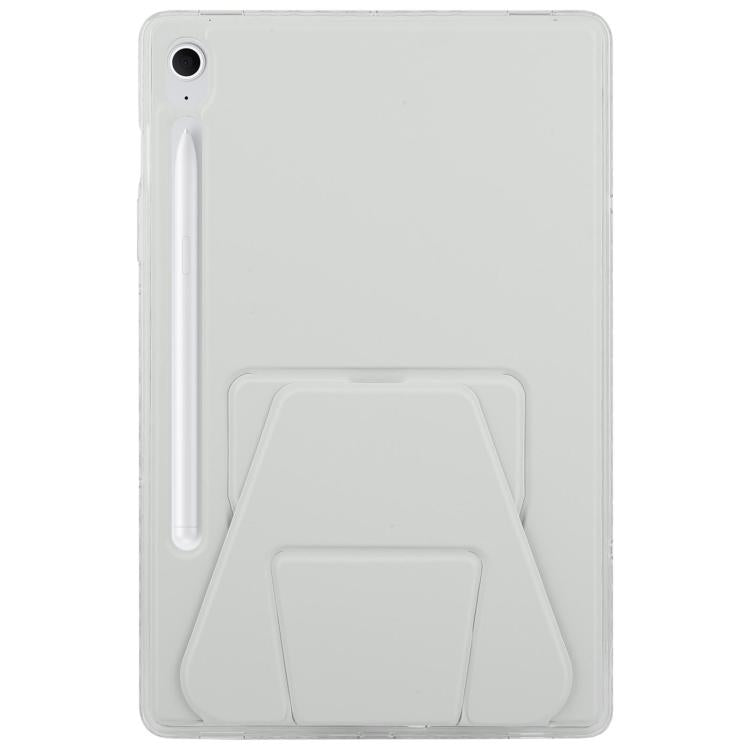 For Samsung Galaxy Tab S11 Folding Magnetic Holder Acrylic Leather Back Tablet Case