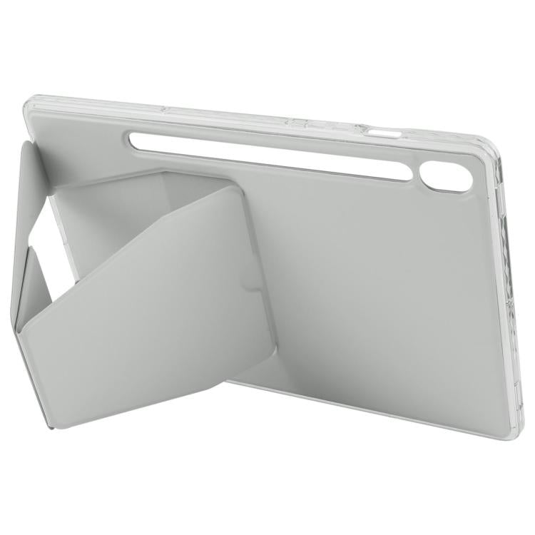 For Samsung Galaxy Tab S11 Folding Magnetic Holder Acrylic Leather Back Tablet Case