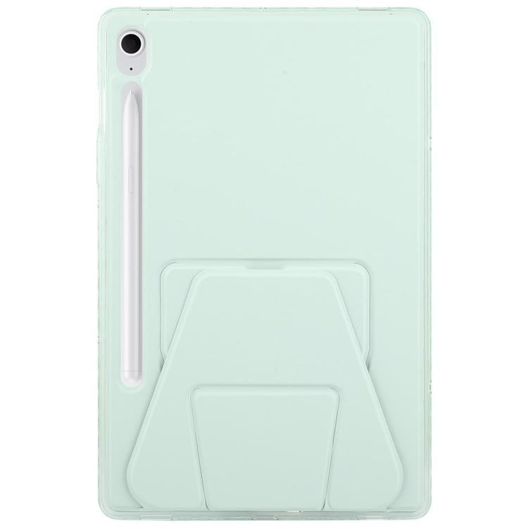 For Samsung Galaxy Tab S11 Folding Magnetic Holder Acrylic Leather Back Tablet Case