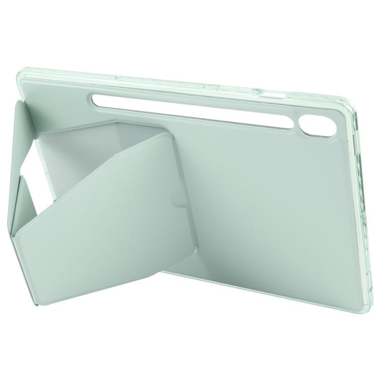 For Samsung Galaxy Tab S11 Folding Magnetic Holder Acrylic Leather Back Tablet Case