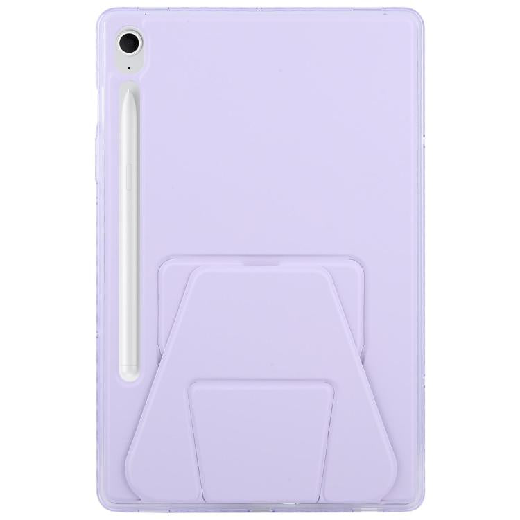 For Samsung Galaxy Tab S11 Folding Magnetic Holder Acrylic Leather Back Tablet Case
