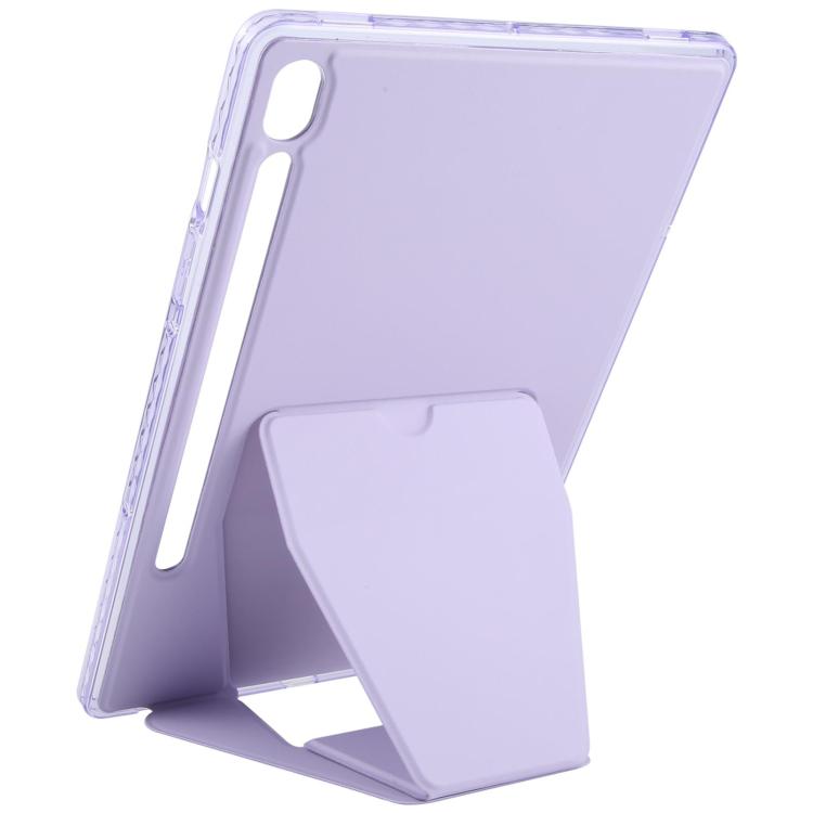 For Samsung Galaxy Tab S11 Folding Magnetic Holder Acrylic Leather Back Tablet Case