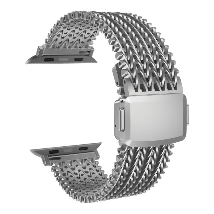 For Apple Watch 46mm / 49mm / 45mm / 44mm Mesh Magnetic Stainless Steel Watch Band