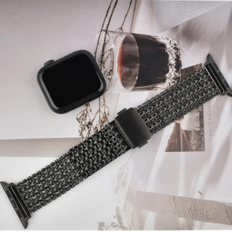 For Apple Watch 46mm / 49mm / 45mm / 44mm Mesh Magnetic Stainless Steel Watch Band
