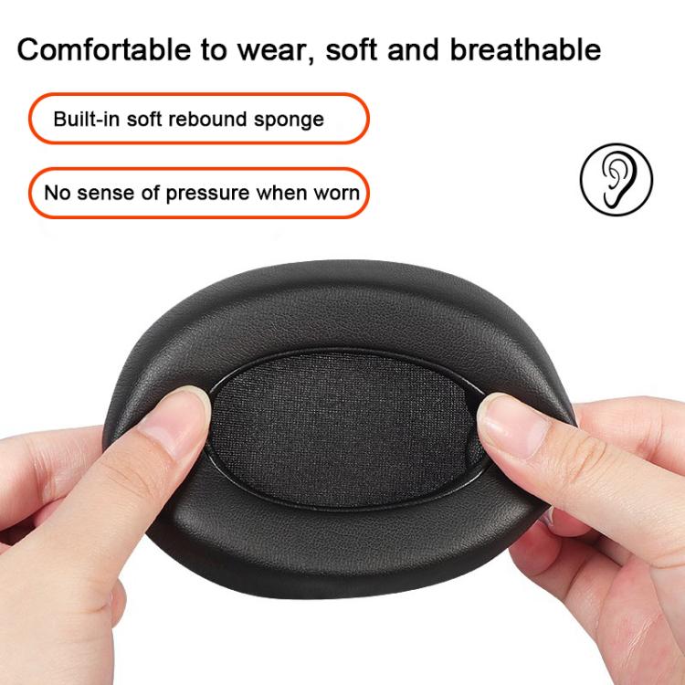 2pcs Lambskin Splicing Replacement Earpads For AKG K361 / K371 / K361BT / K371BT - Black