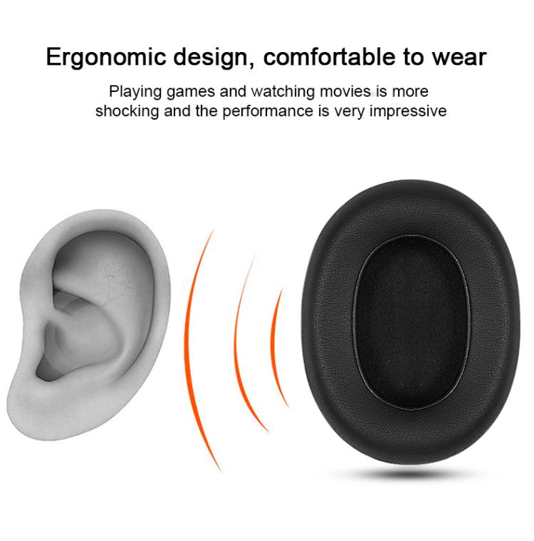 2pcs Lambskin Splicing Replacement Earpads For AKG K361 / K371 / K361BT / K371BT - Black