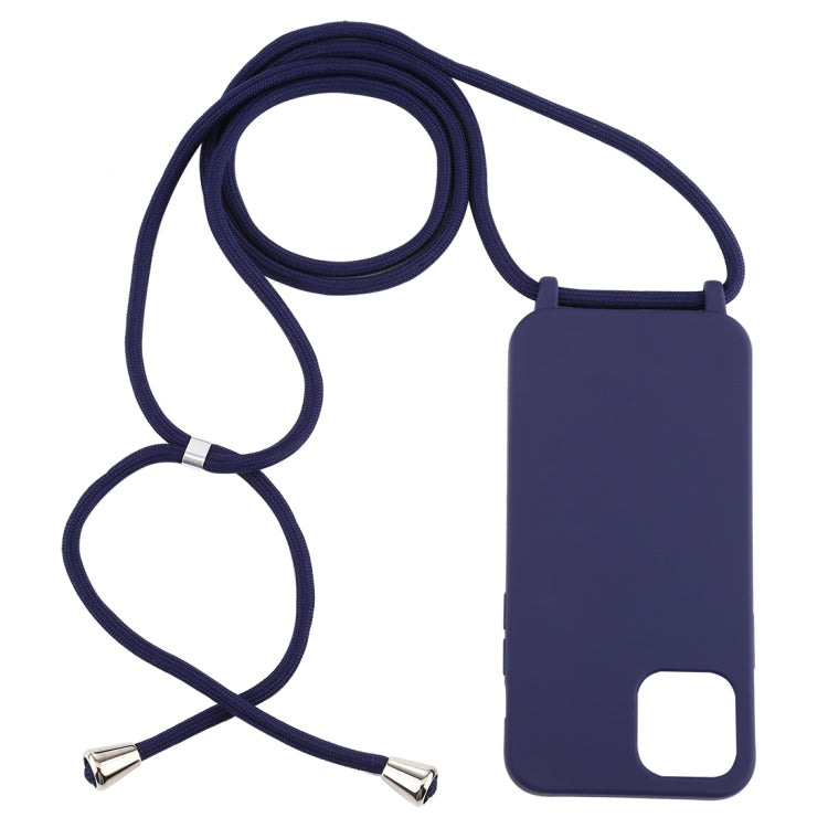 For iPhone 12 mini Candy Colors TPU Protective Case with Lanyard