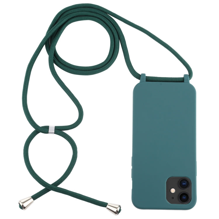 For iPhone 12 mini Candy Colors TPU Protective Case with Lanyard