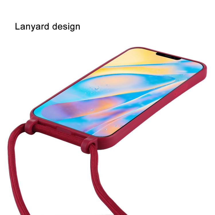 For iPhone 12 mini Candy Colors TPU Protective Case with Lanyard