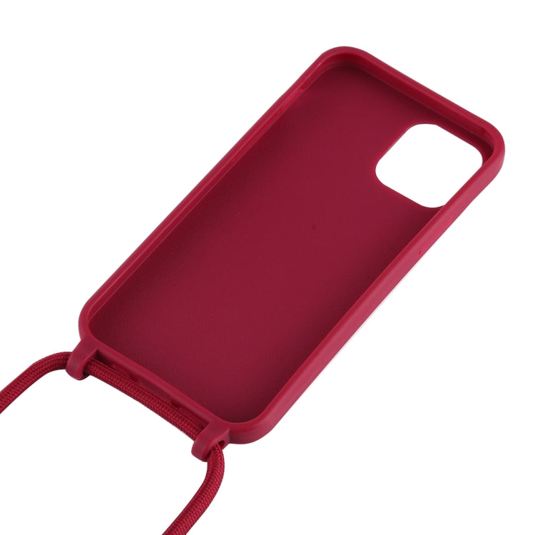 For iPhone 12 mini Candy Colors TPU Protective Case with Lanyard
