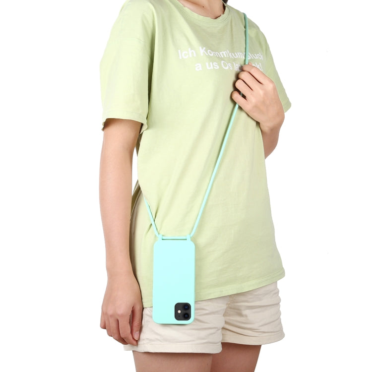 For iPhone 12 mini Candy Colors TPU Protective Case with Lanyard